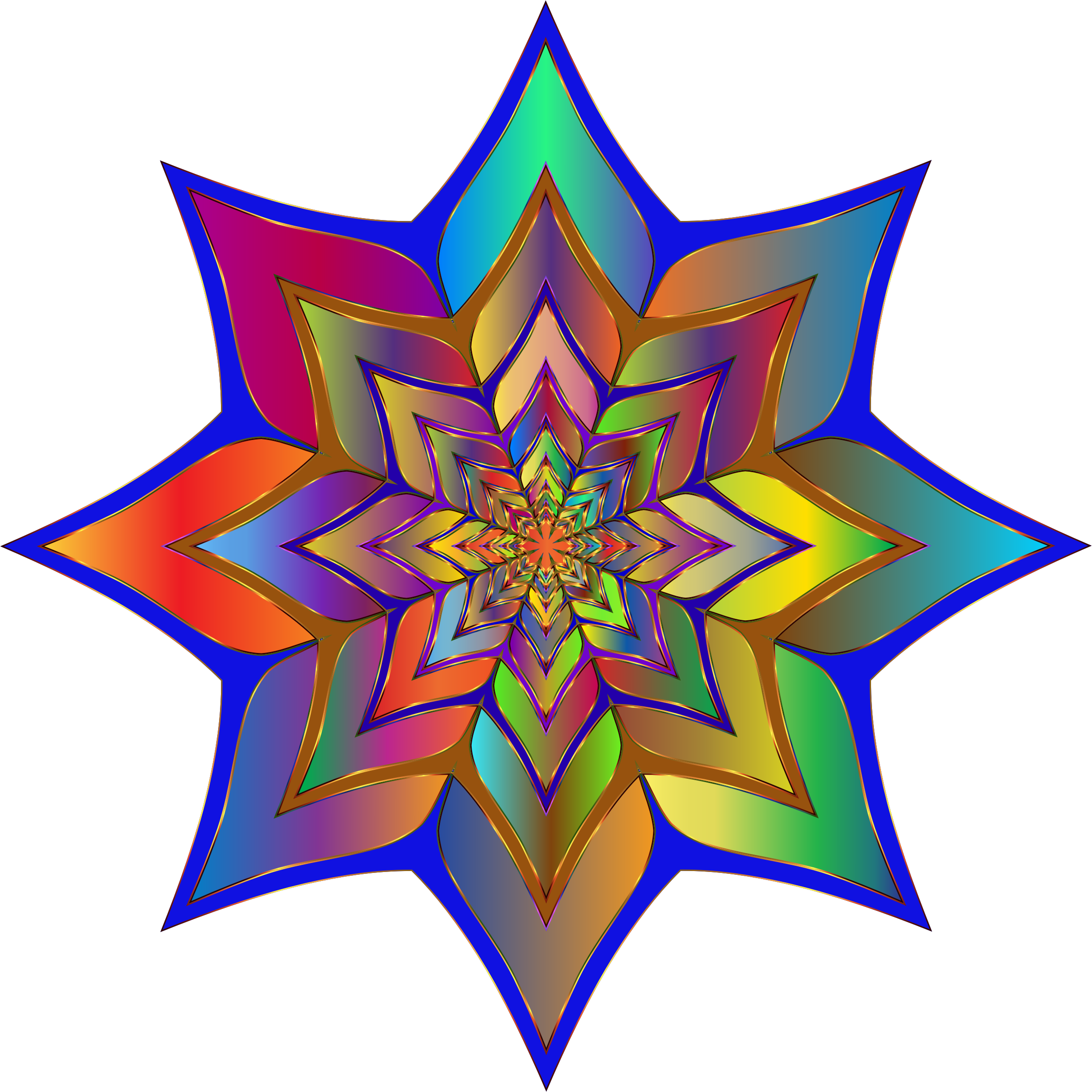 This Free Icons Png Design Of Colorful Flower Silhouette Clipart (2308x2308), Png Download