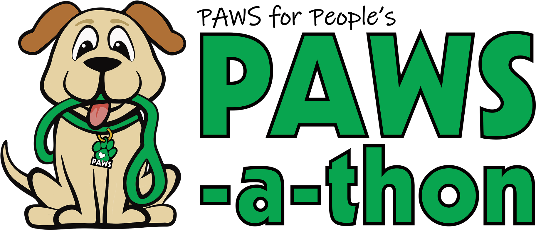 Paws For People Assisted Volunteer Visitation Services - Cartoon Clipart (1850x823), Png Download