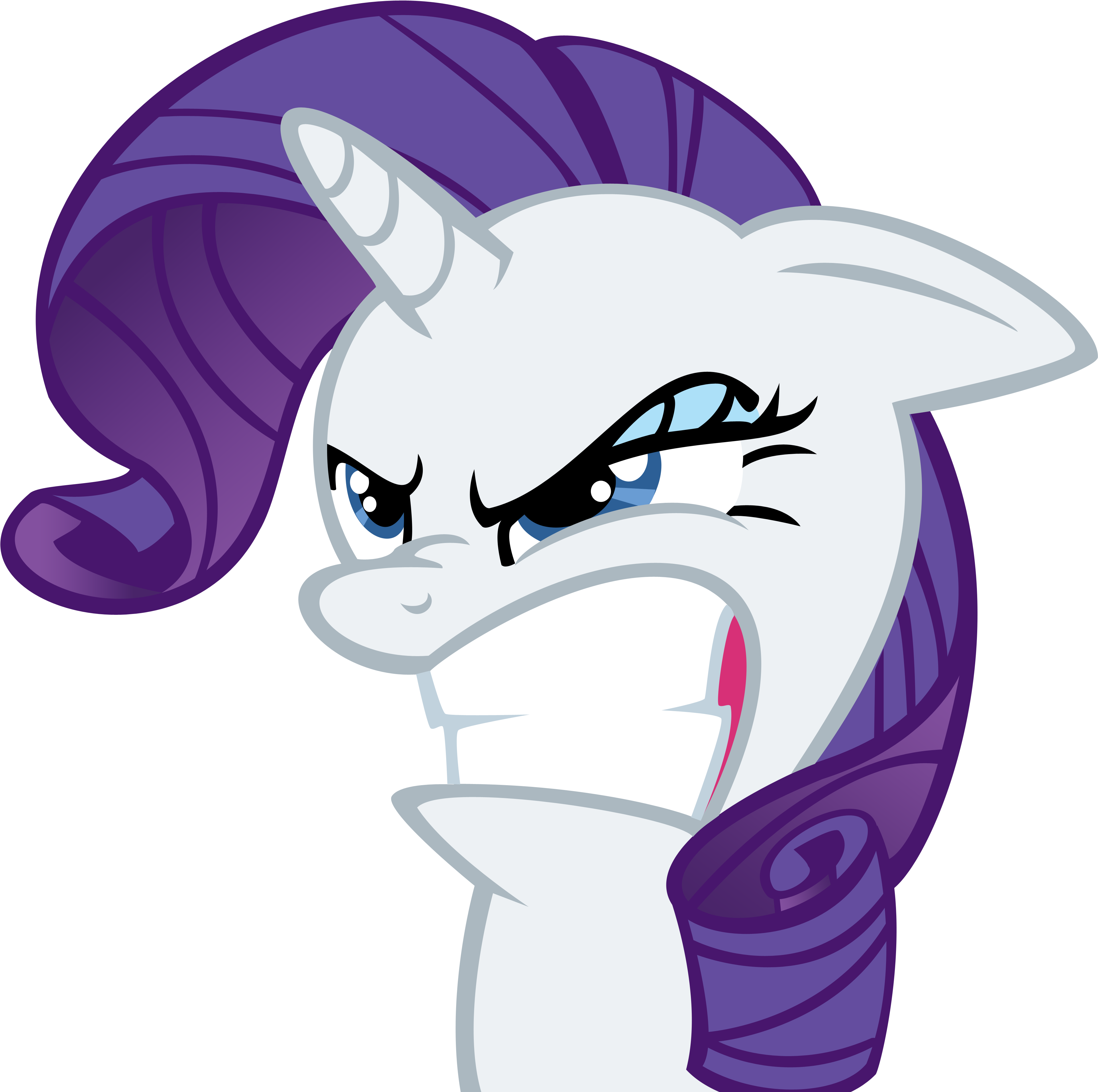 Mlp Rarity Funny Face - Rarity My Little Pony Face Clipart (3854x3833), Png Download
