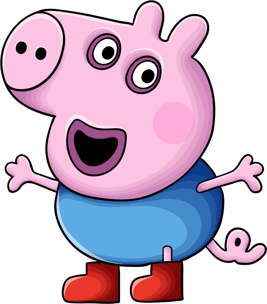 Peppa Pig Characters Cartoon Superhero Easy To Draw Clipart Full 