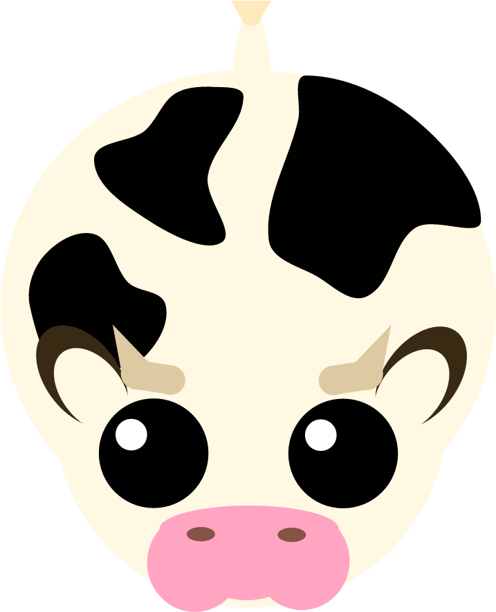 Blackspot Cow Skin - Illustration Clipart (1000x1000), Png Download