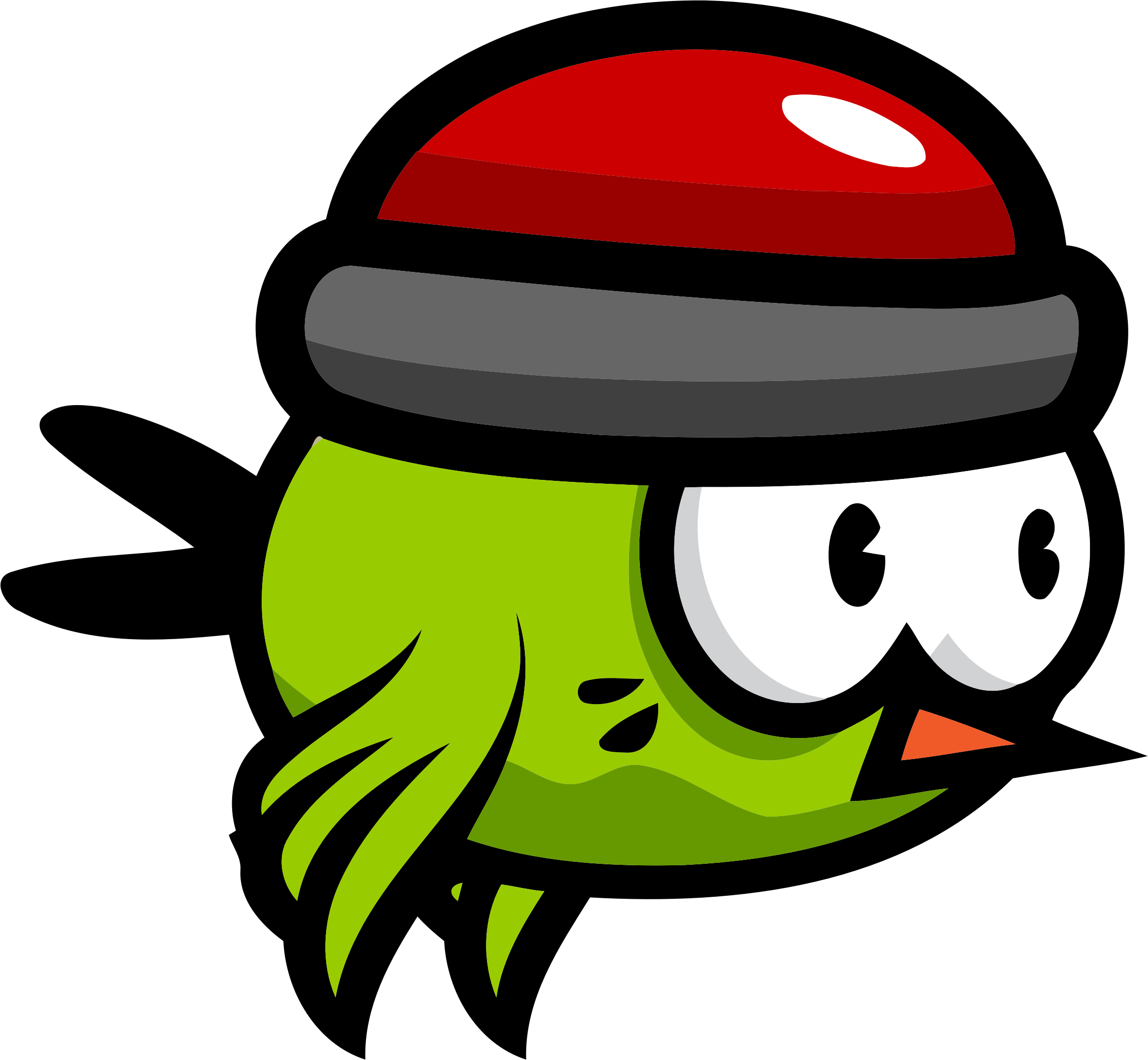 Big Image - Flying Cartoon Bird Png Clipart (2334x2156), Png Download