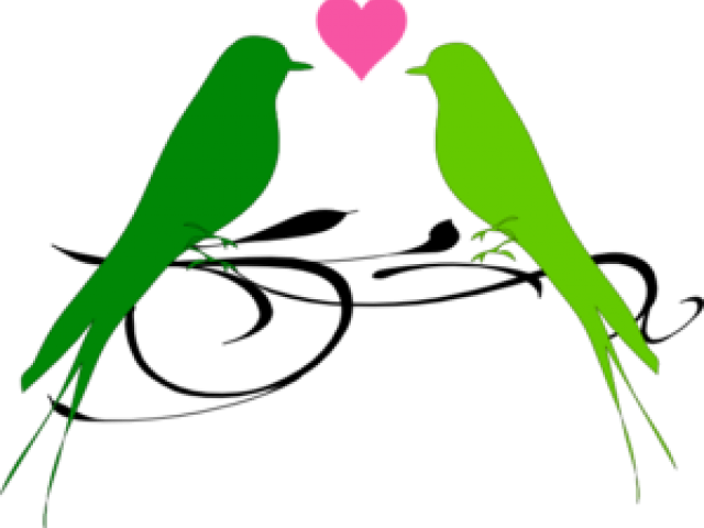 Love Birds Clipart Parrot - Png Love Birds Wedding Clip Art Transparent Png (640x480), Png Download