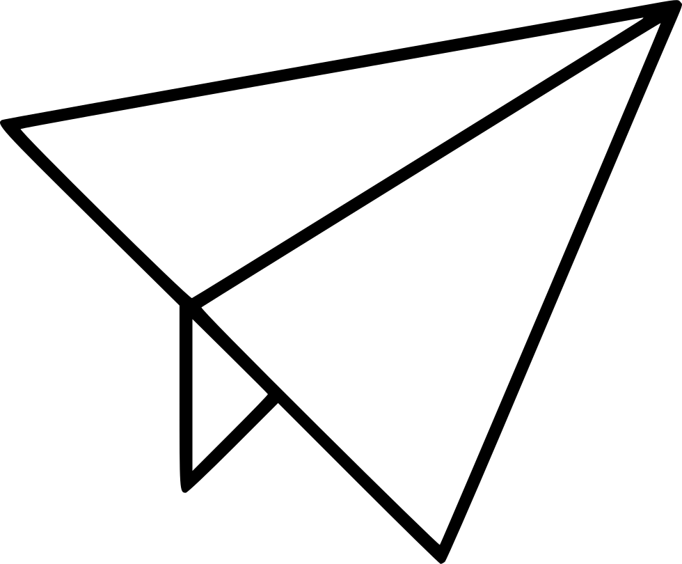 Paper Airplane Png - Triangle Clipart (980x810), Png Download