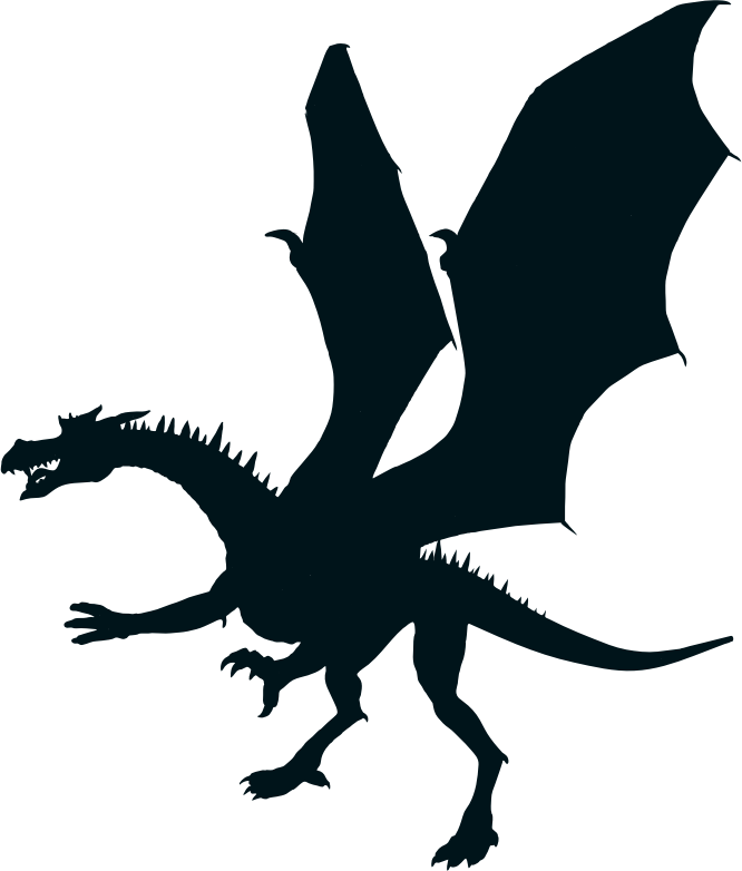 Medium Image - Dragon Silhouette Png Clipart (666x782), Png Download
