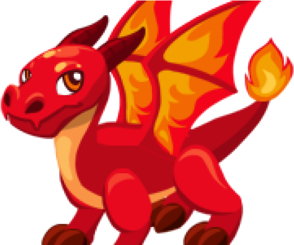 Little Dragon Clipart Fire Dragon - Cartoon - Png Download (640x480), Png Download