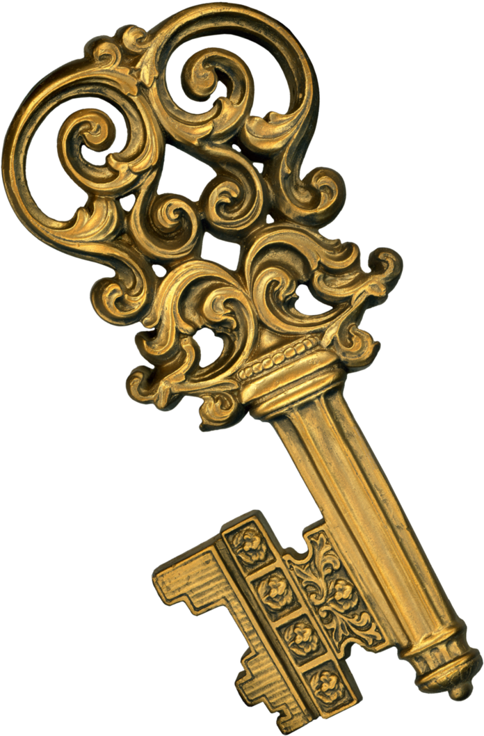 735 X 1087 6 - Vintage Key Png Clipart (735x1087), Png Download
