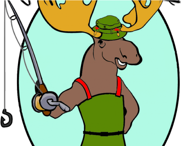 Moose Clipart Fishing - Fishing Rod - Png Download (640x480), Png Download