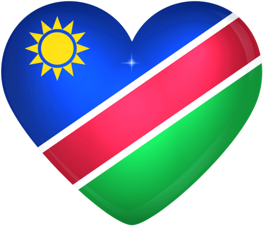Free Png Download Namibia Large Heart Flag Clipart - Sun Yat-sen Mausoleum Transparent Png (850x729), Png Download