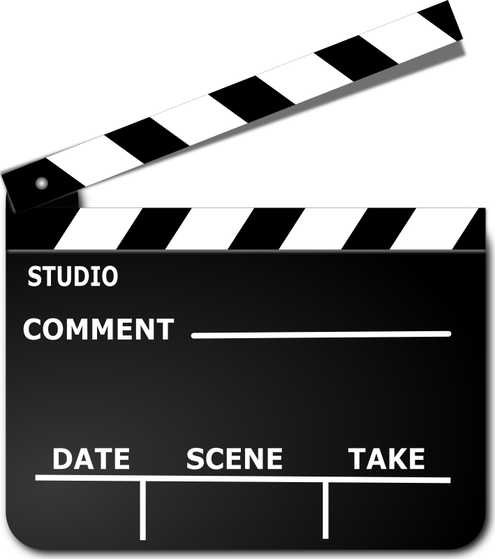 Movie Clapper - Movie Clipart (709x800), Png Download