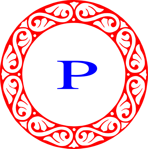 Letter P Monogram Svg Clip Arts 594 X 596 Px - Png Download (594x596), Png Download