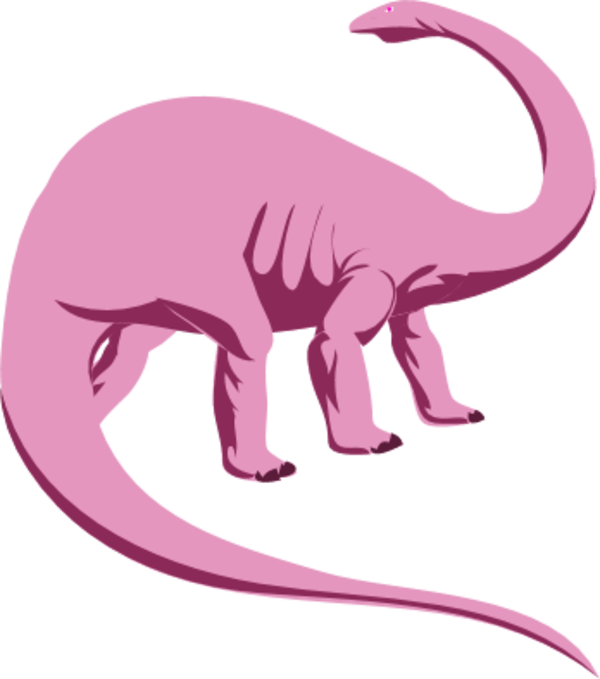 Dinosaur - Pink Dinosaur Transparent Clipart (600x679), Png Download