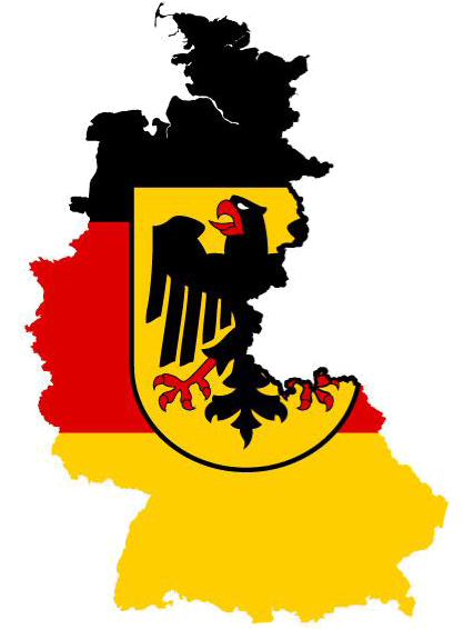 West Germany - West Germany Flag Map Clipart (660x660), Png Download