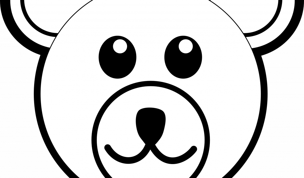 Download By Size - Bear Face Drawing Easy Clipart (1024x600), Png Download