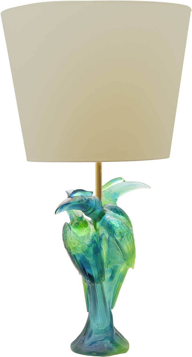 Lampe Calao Bleue Verte 05328 Clipart (1000x1500), Png Download