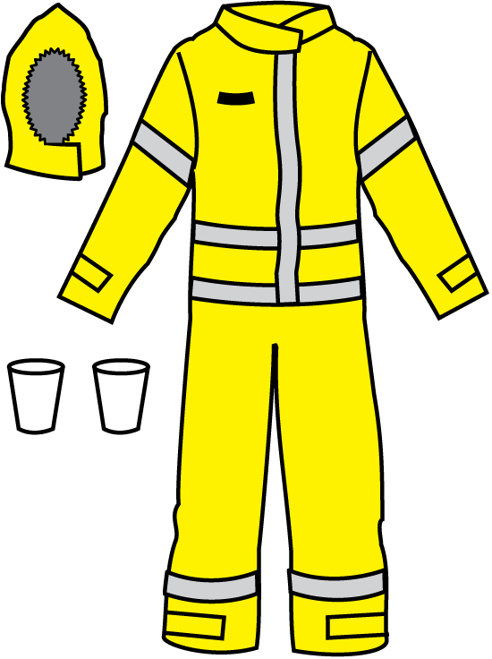 Zipper Front, Attached Hood, Elastic Wrists, Ankles Clipart (550x736), Png Download