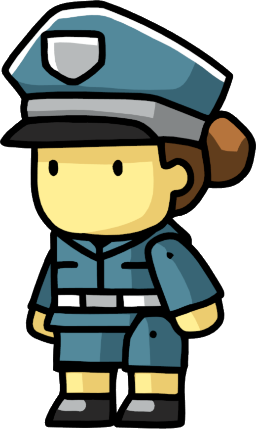 Image Policewoman Snu Png - Scribblenauts Cop Png Clipart (519x867), Png Download