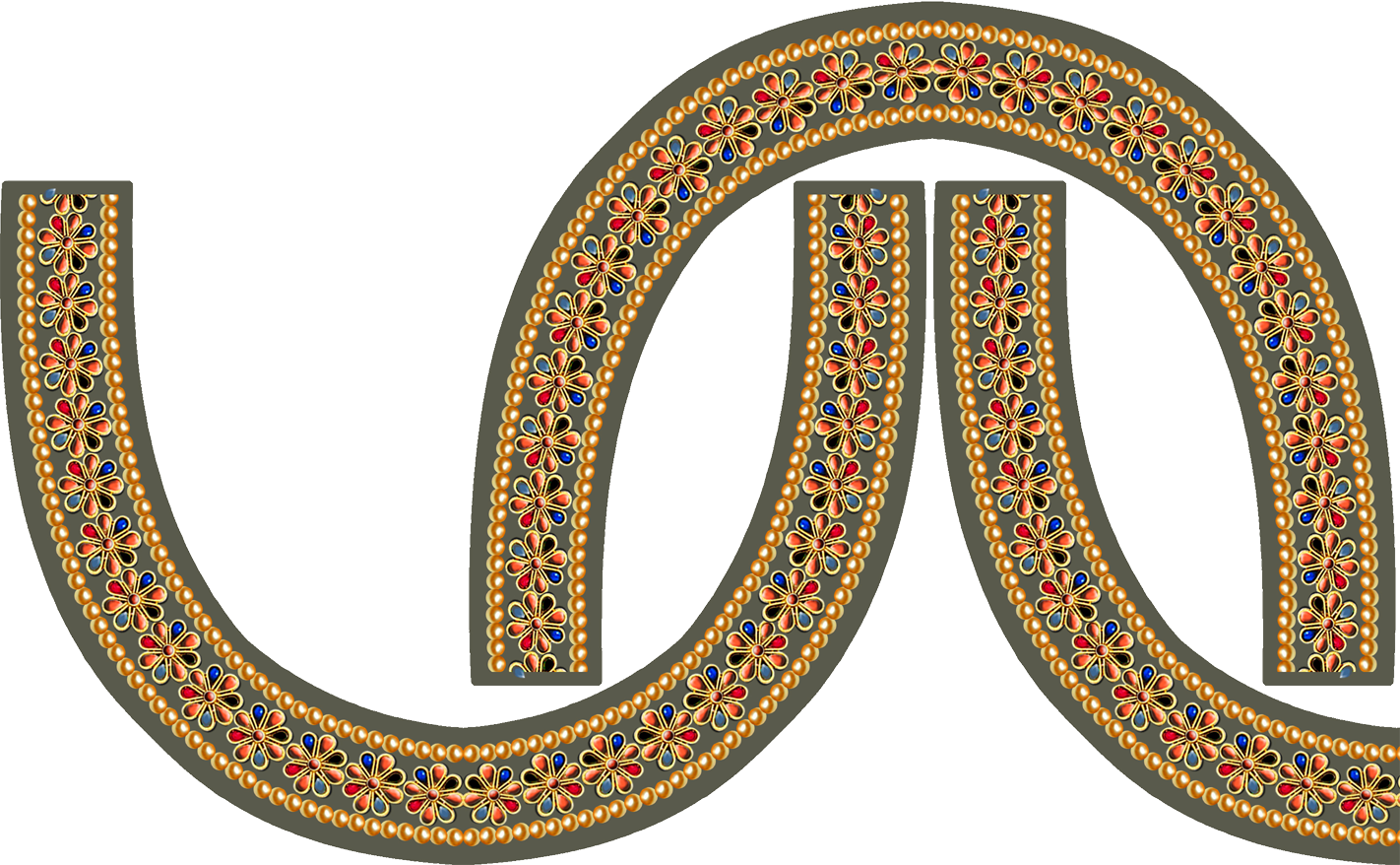 Flower Clipart Border, Flower Border, Clipart Border, - Circle - Png Download (1422x878), Png Download