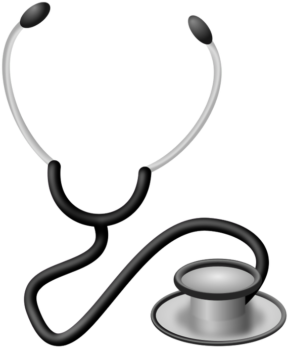 Clip Art Medical Assistant , Png Download - Clip Art Transparent Stethoscope (570x688), Png Download