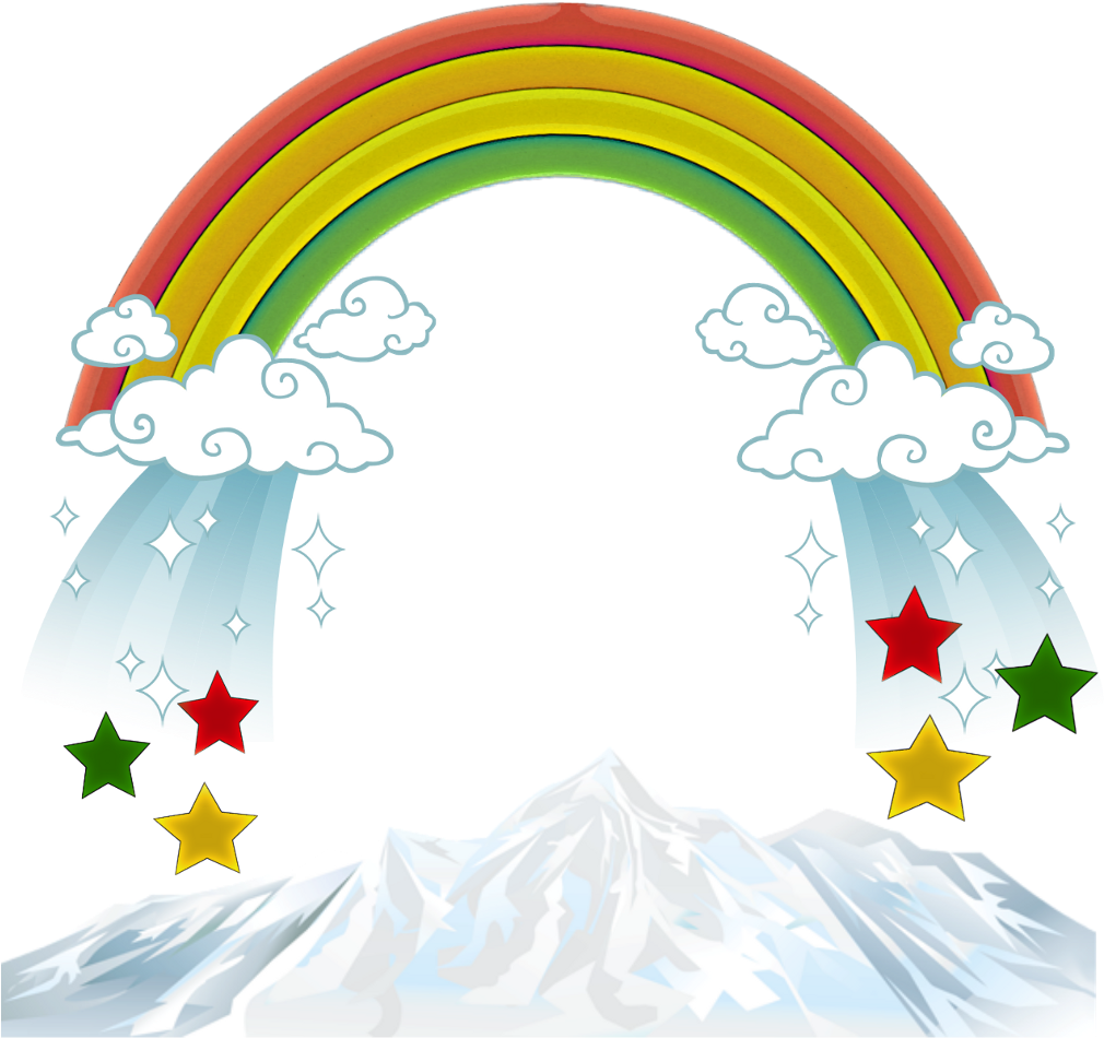 Clouds Arcenciel Rainbow Montain Montagne Fantastique - Star Border Line Clipart (1024x1024), Png Download