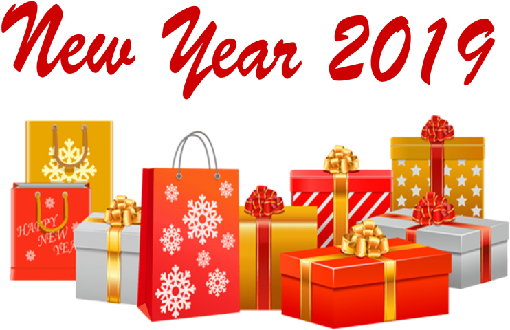 Free Png Download New Year 2019 Png Images Background - New Year Background 2019 Png Clipart (850x565), Png Download