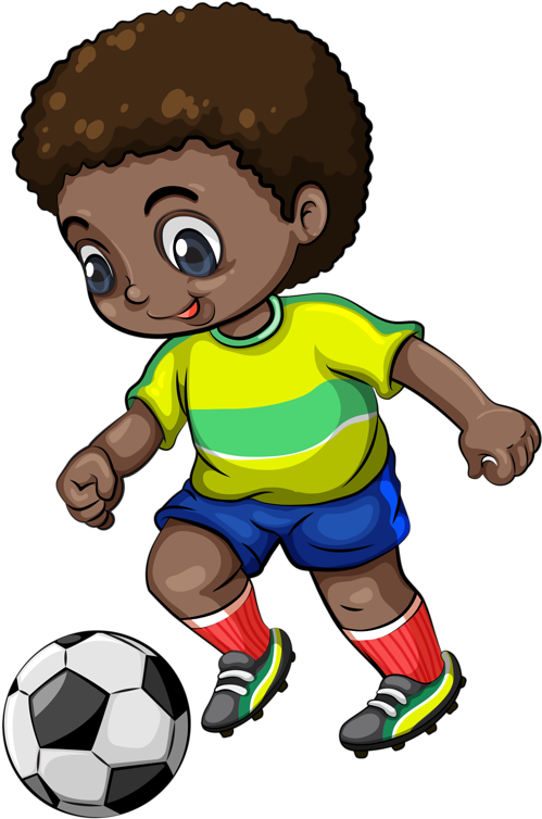 Фотки Sports Clips, Community Helpers, Kids Sports, - African Kids Drawing - Png Download (543x800), Png Download