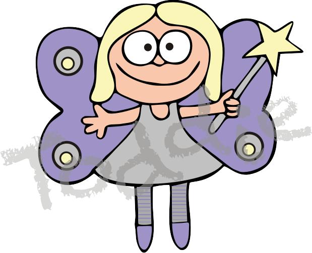 Lilly, The Fairy - Cartoon Clipart (619x502), Png Download