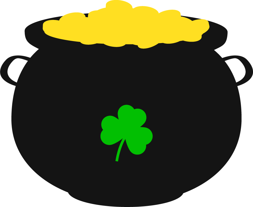 Visit - Pot Of Gold Clipart (888x726), Png Download