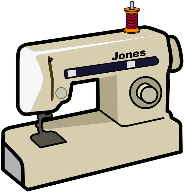 Sewing Machine Cartoon No Background - Sewing Machine No Background Clipart (745x780), Png Download