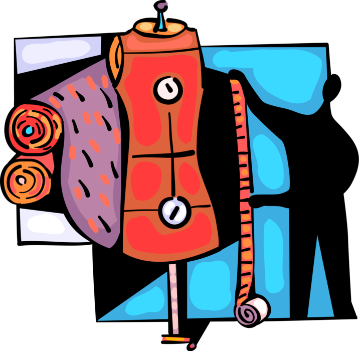 Vector Illustration Of Fashion And Garment Industry Clipart (716x700), Png Download
