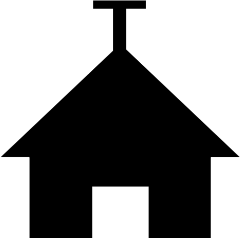 Chapel Clipart Outline - Black House Icon - Png Download (640x480), Png Download