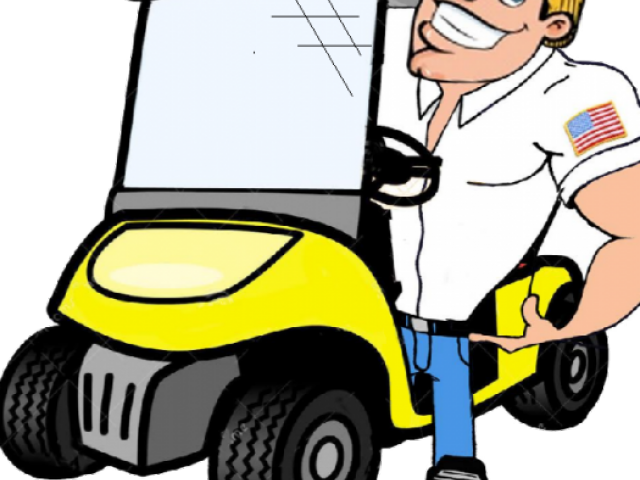 Golf Clipart Golf Cart - Golf Cart Images Cartoon - Png Download (640x480), Png Download