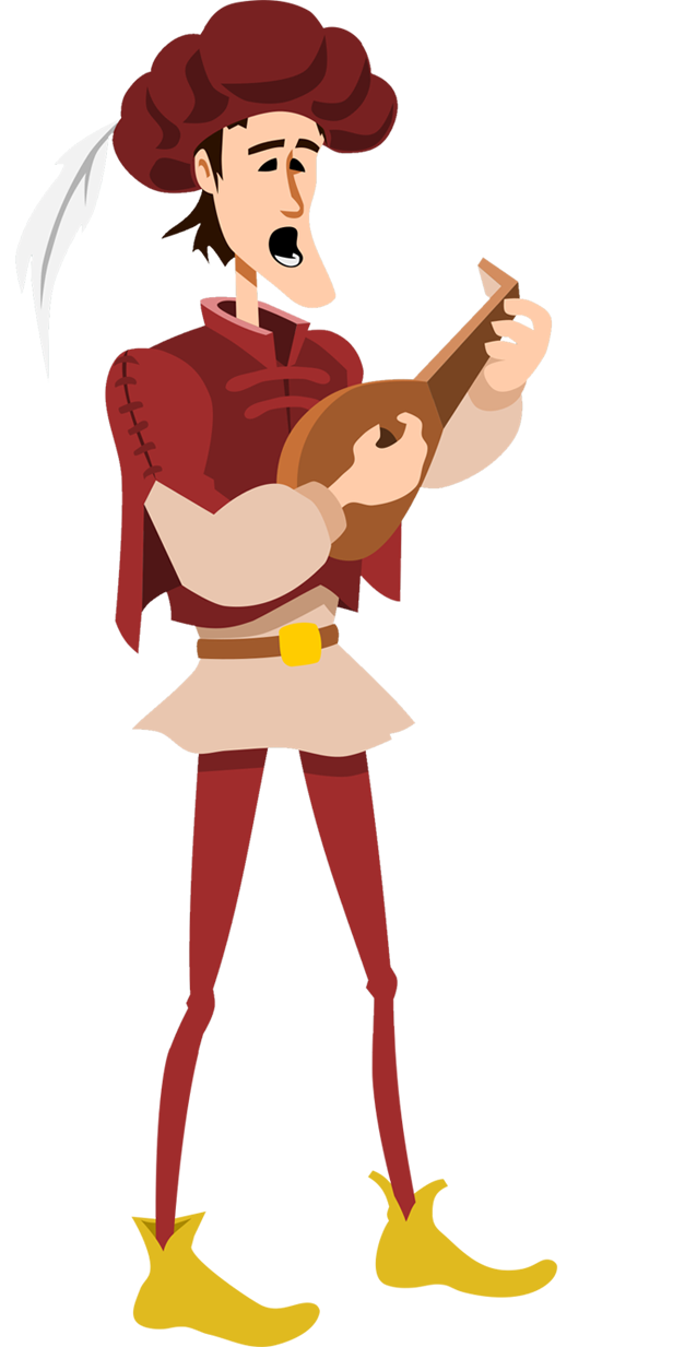 Come And Behold Him - Trovador Para Niños Clipart (616x1233), Png Download