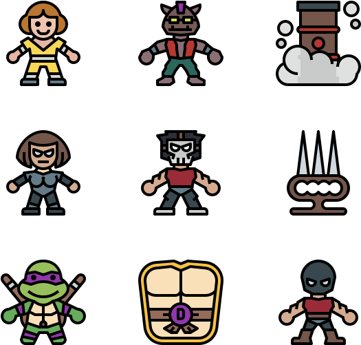 Ninja Turtles - Cartoon Clipart (600x564), Png Download