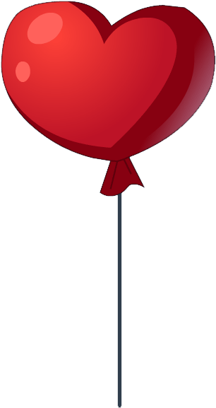 Coeur Png - Ballon En Forme De Coeur Png Clipart (1000x600), Png Download