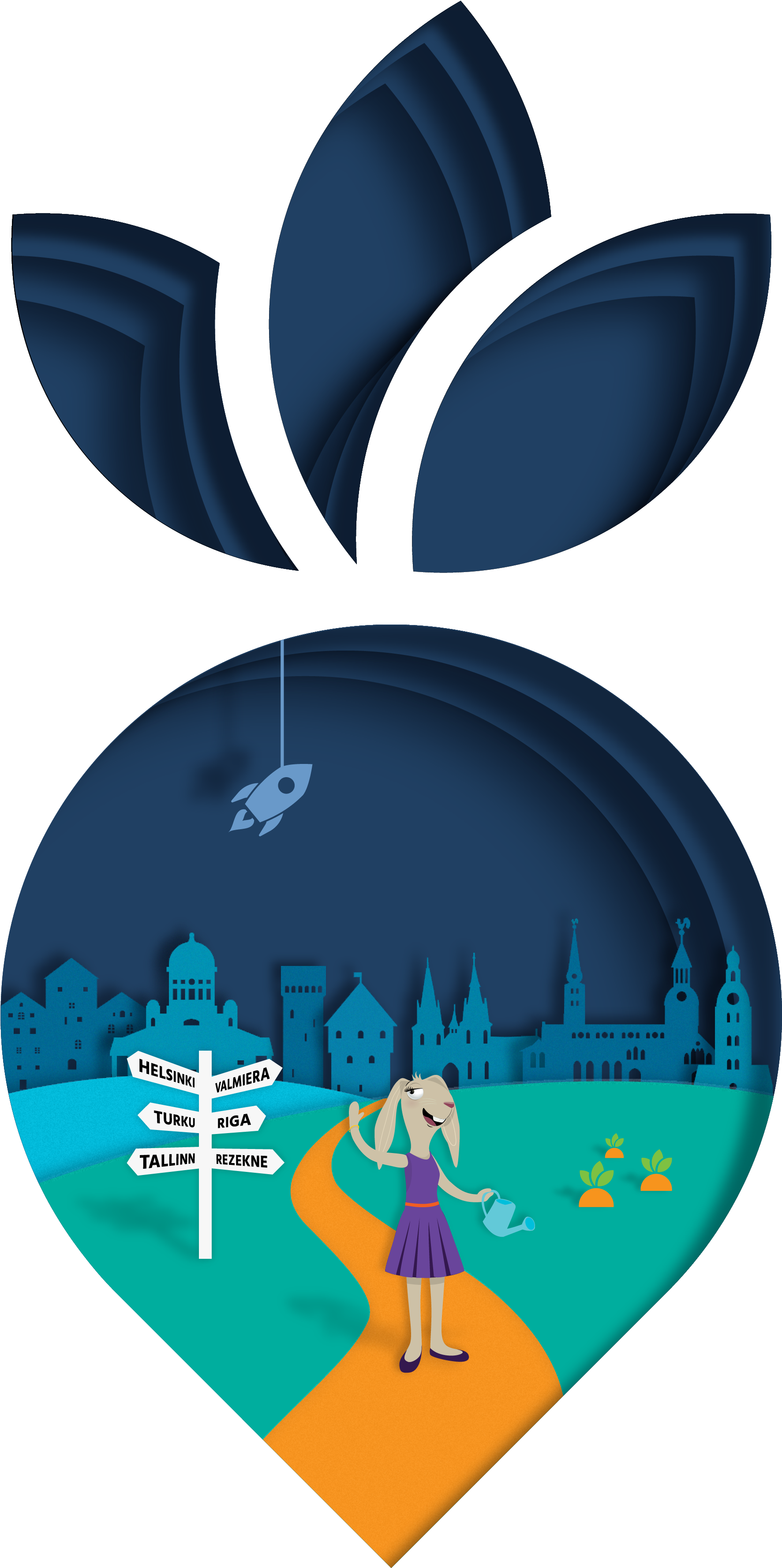 Papercut Carrot - Illustration Clipart (1895x3585), Png Download