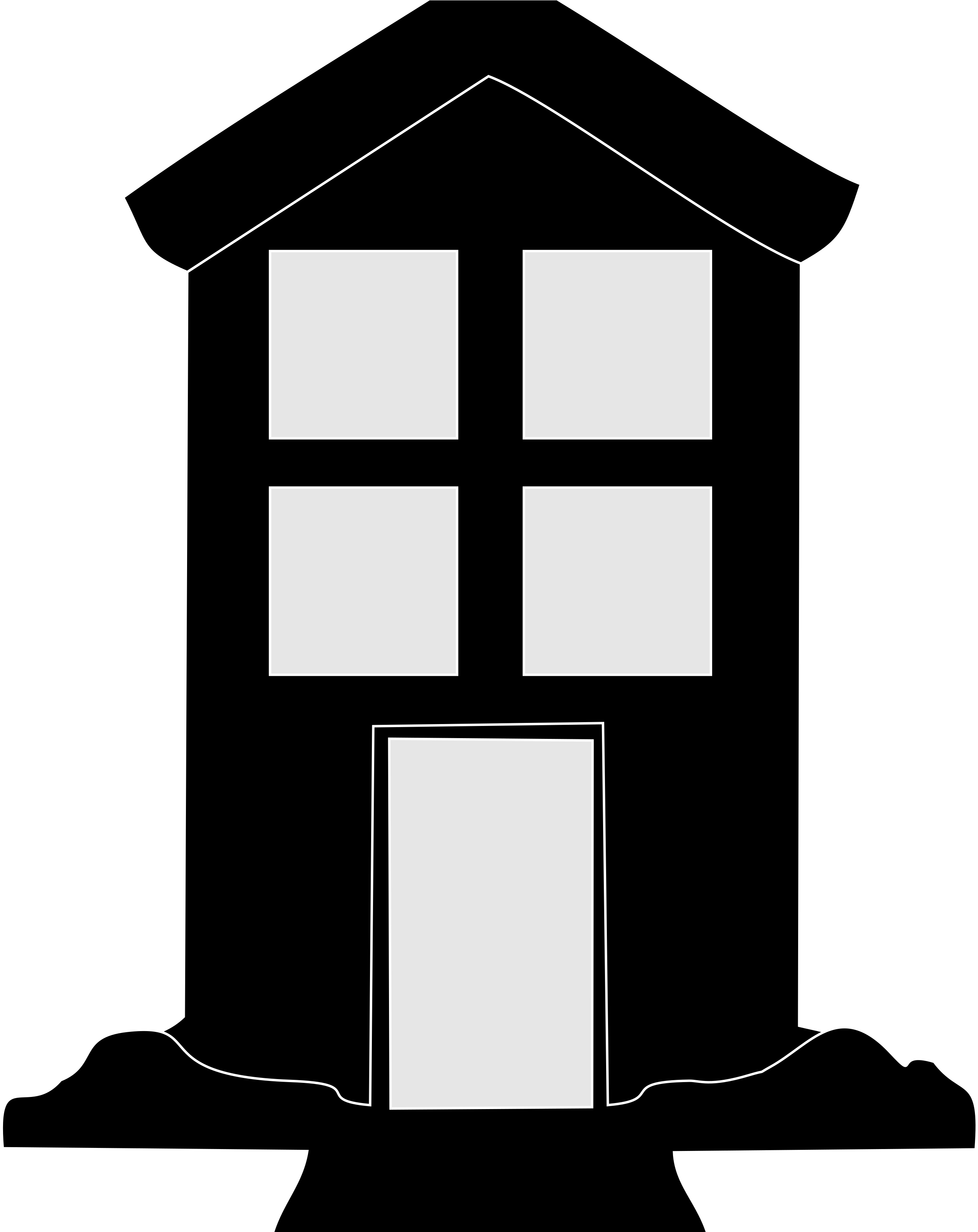 Hut House Black Icon Image - Hirosaki Clipart (2823x3237), Png Download