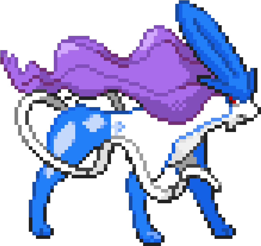 Incomplete Just Need To Save It For Now - Pixel Art Pokemon Suicune Clipart (1200x1200), Png Download