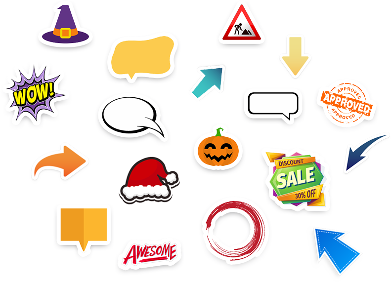 Find And Use Hundreds Of Annotation Stickers As Shapes, Clipart (791x571), Png Download