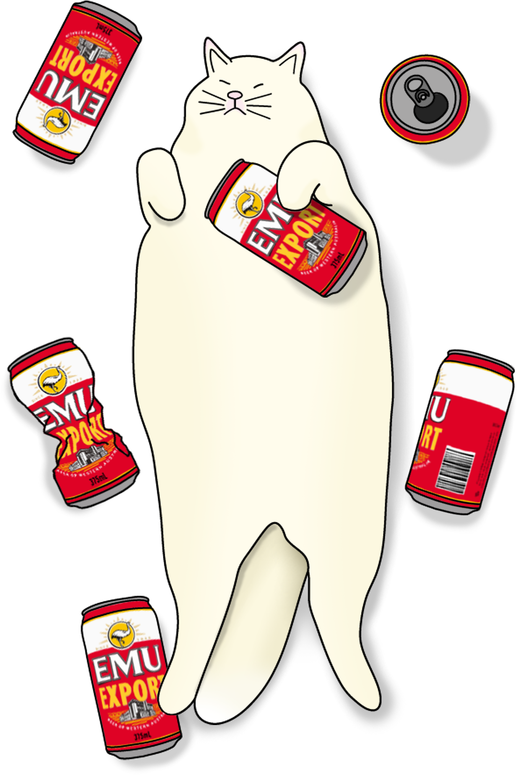 Cats And Beer, These Are A Few Of My Favourite Things - Cartoon Clipart (1920x2967), Png Download