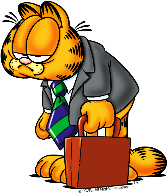 Garfield Png - Good Morning Monday Cartoon Clipart (600x673), Png Download