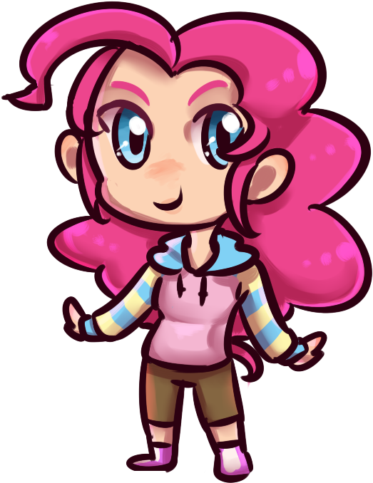 Chibi Clipart Flash - Pinkie Piev Human Chibi - Png Download (610x695), Png Download