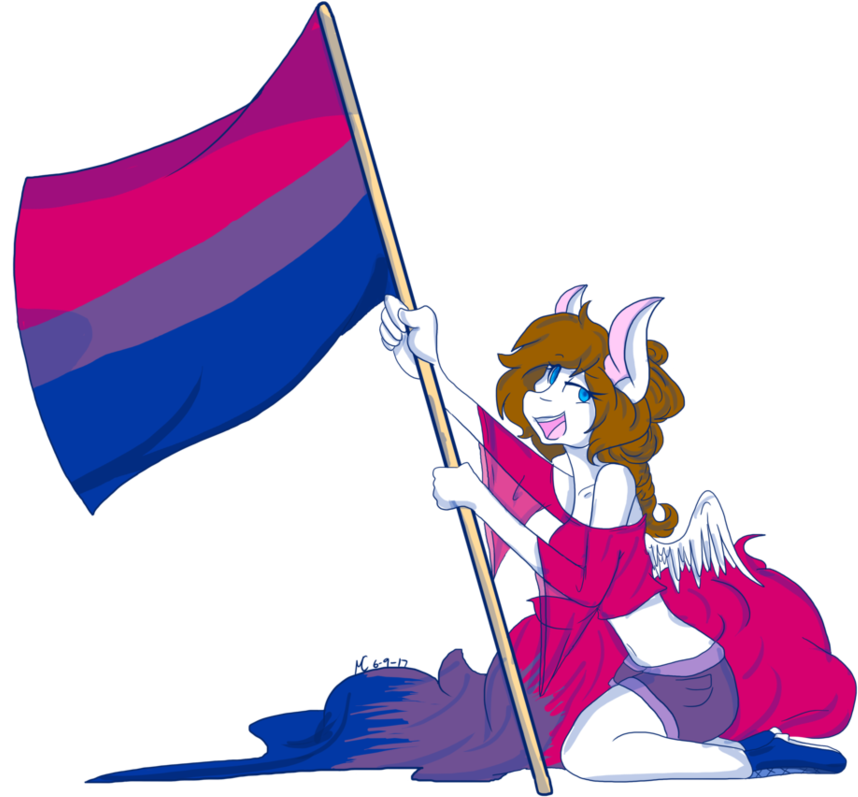 Pride Moth Bisexual Wins By Mscolorsplash - Cartoon Clipart (858x797), Png Download