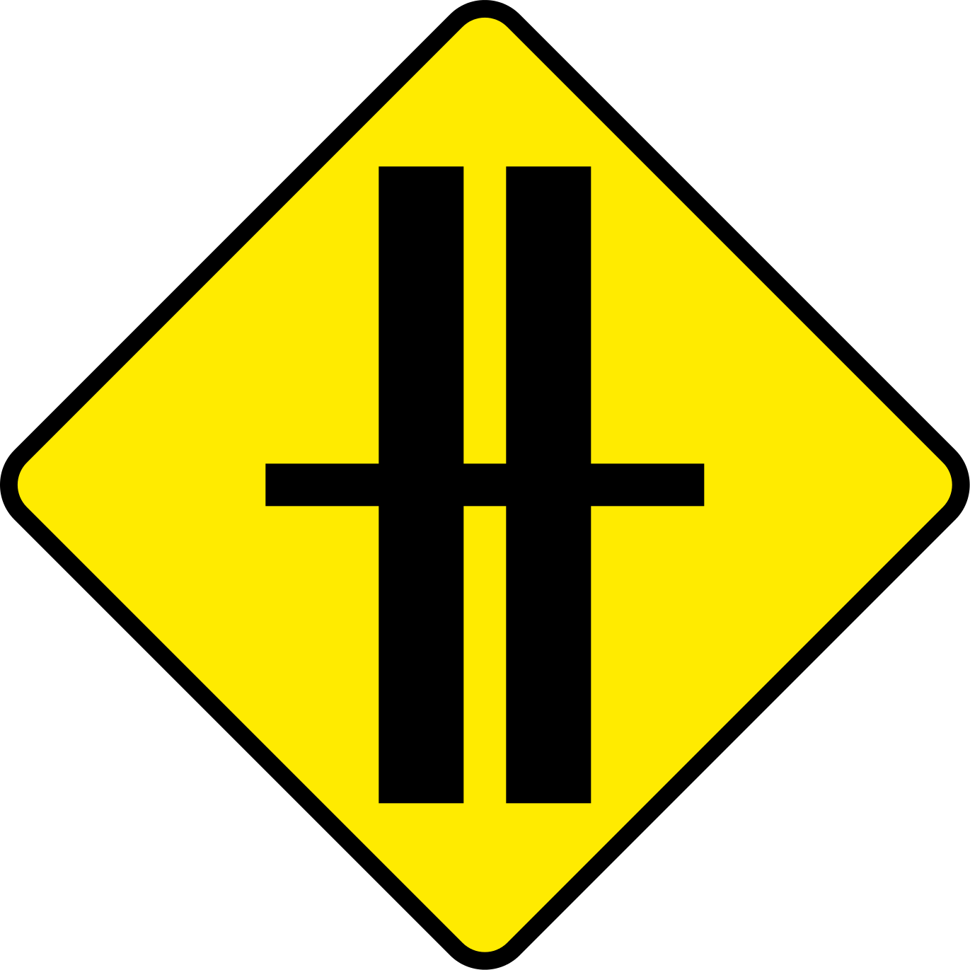 Ireland Road Sign W - Merge Clipart - Png Download (1371x1371), Png Download