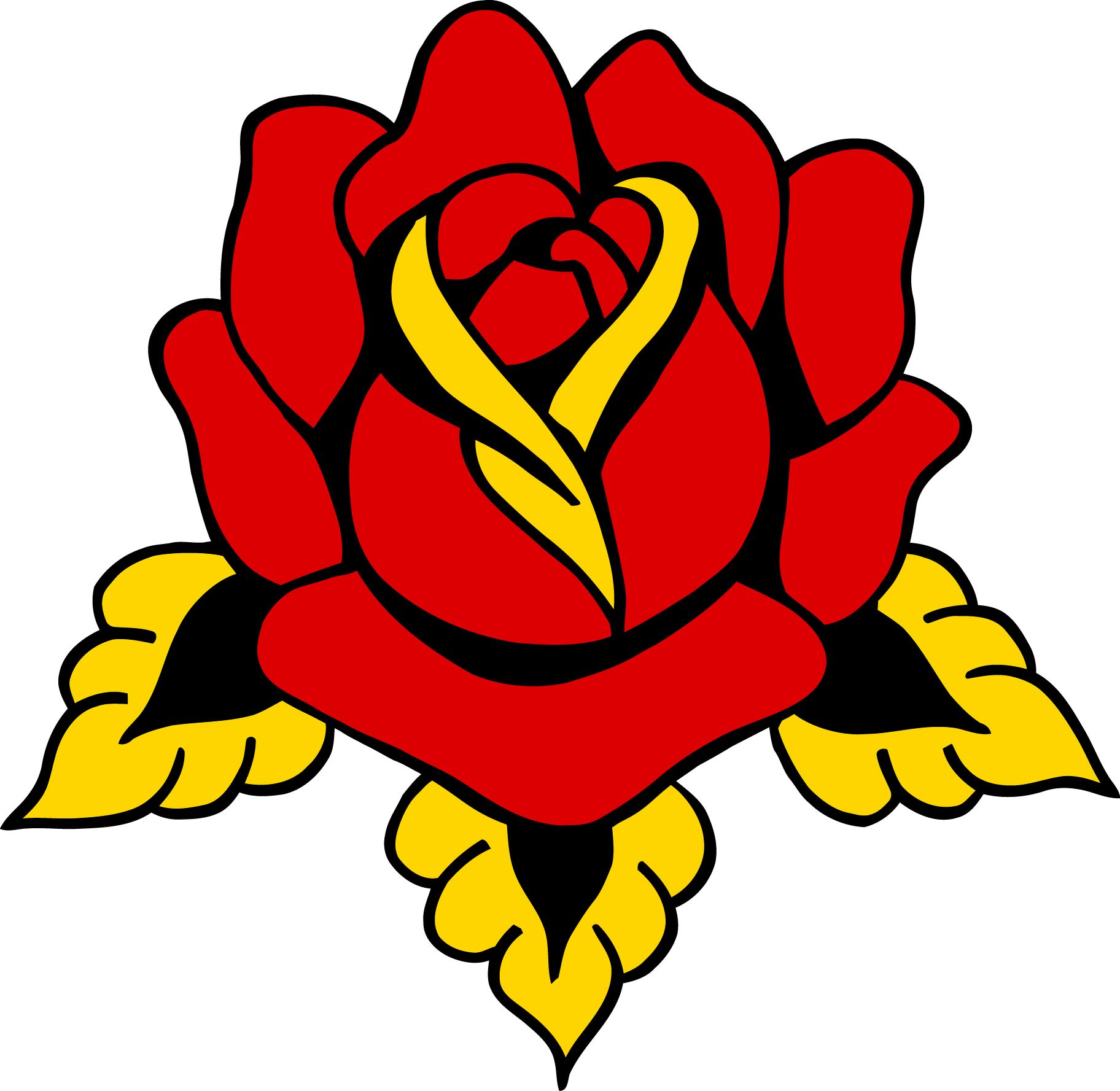 Bloom And Rose Logo - Hybrid Tea Rose Clipart (1824x1777), Png Download