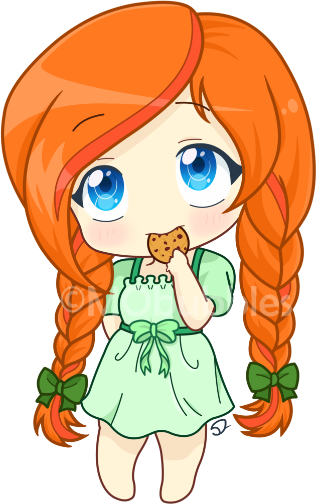 Chibi Cookie Girl Earrach Leim New Eyes By Mobubbles - Cartoon Clipart (1024x1024), Png Download