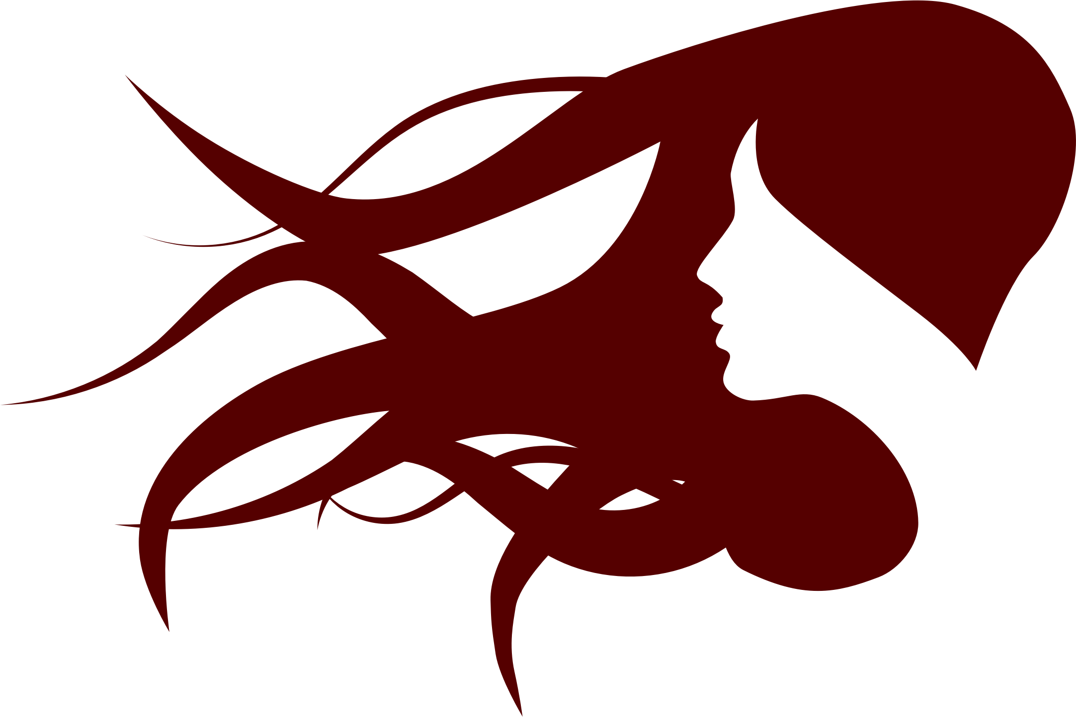 Clipart Of Hair, Big Hair And Brown Haired - Illustration - Png Download (2165x1444), Png Download