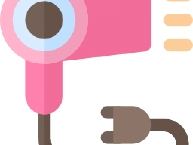 Pink Clipart Hair Dryer - Png Download (640x480), Png Download