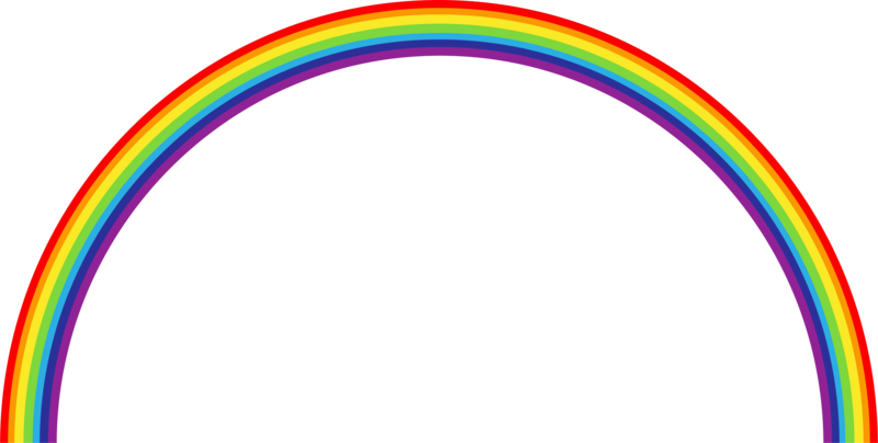 Rainbow Png Image - Rainbow Png Transparent Background Clipart (800x404), Png Download