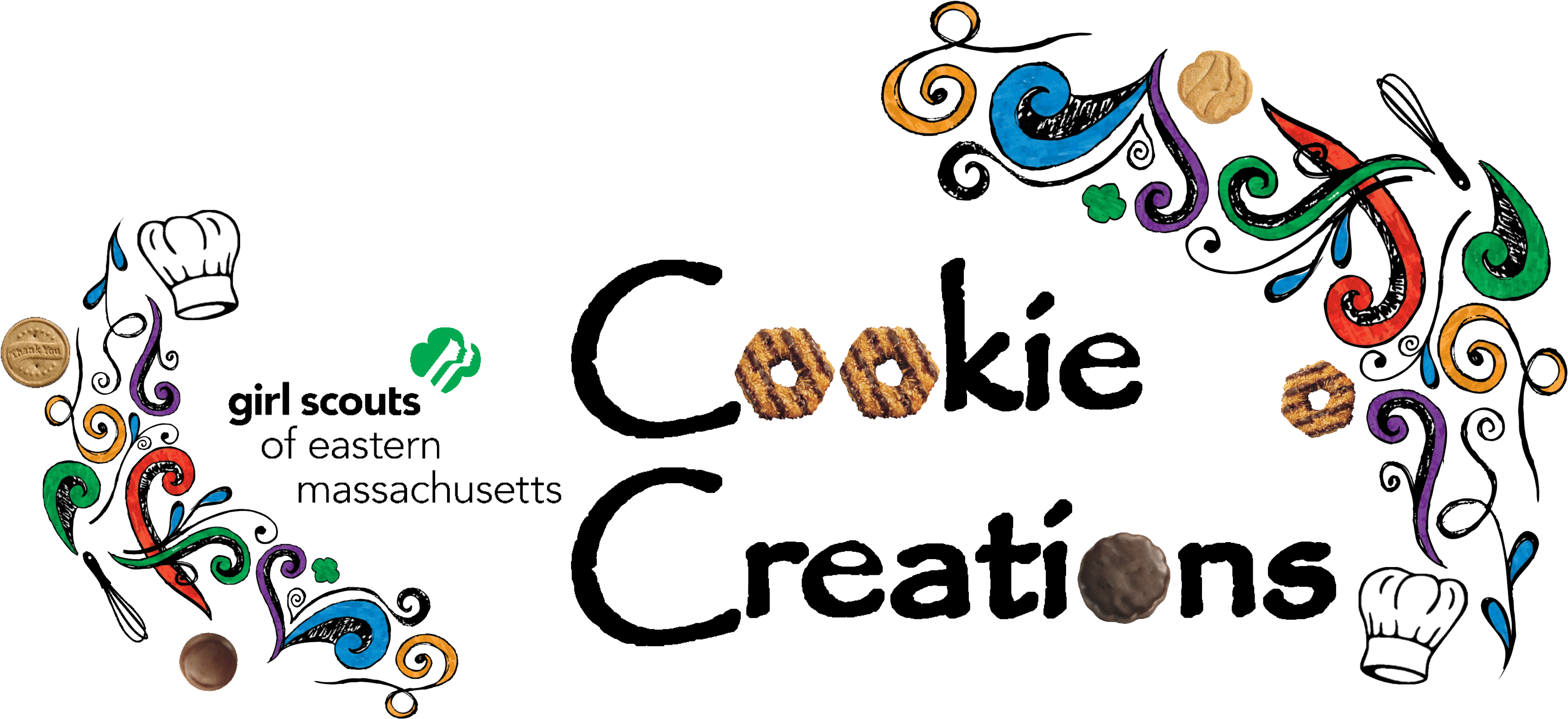 Cookie Creations - New Girl Scout Clipart (3558x1716), Png Download